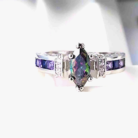 Mystic Rainbow Topaz Fashion Ring - Picture 13 of 13